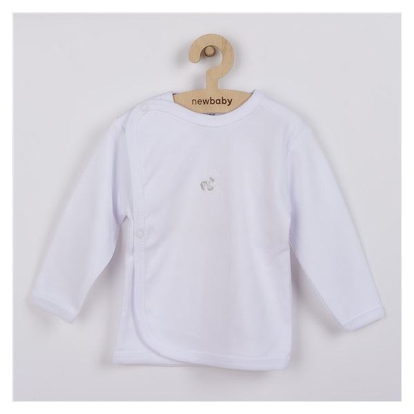 Niemowlęca koszulka z haftowanym obrazkiem New Baby biała