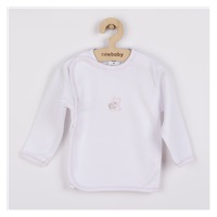 Niemowlęca koszulka z haftowanym obrazkiem New Baby różowa