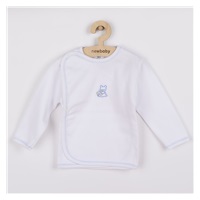 Niemowlęca koszulka z haftowanym obrazkiem New Baby niebieska