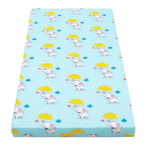 Dziecięcy materac New Baby 120x60 pianka-kokos niebieski obrazki