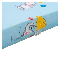 Dziecięcy materac New Baby 120x60 pianka-kokos niebieski obrazki