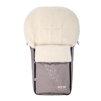 Luksusowy śpiworek z owczego runa New Baby beżowy