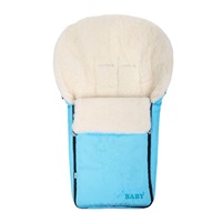 Luksusowy śpiworek z owczego runa New Baby turkusowy