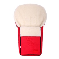 Luksusowy śpiworek z owczego runa New Baby czerwony