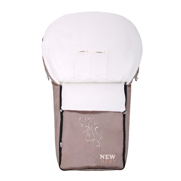 Luksusowy polarowy śpiworek New Baby beżowy