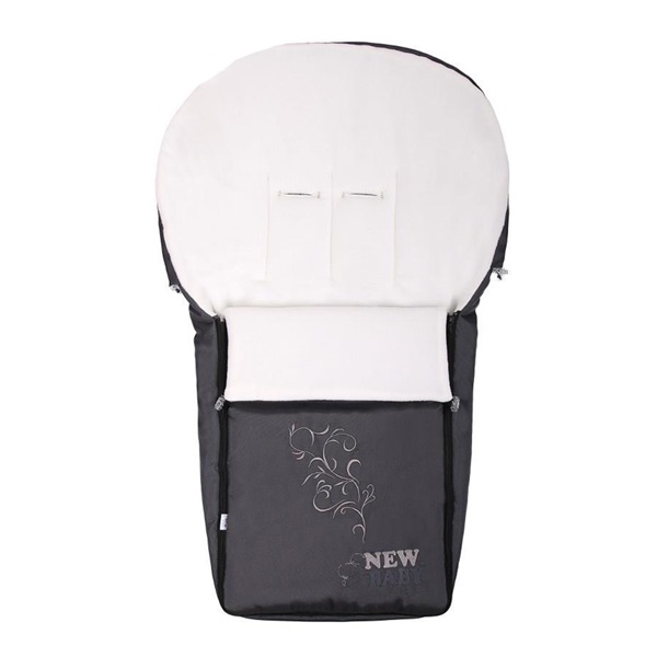 Luksusowy polarowy śpiworek New Baby siwy