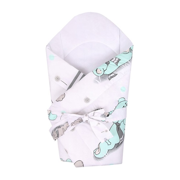 Becik z kokosowym wkładem New Baby szary miś