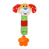 Grzechotka pluszowa z piszczkiem Baby Mix pies
