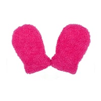 Dziecięce zimowe rękawiczki New Baby z sznurkami różowe