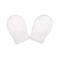 Dziecięce zimowe rękawiczki New Baby z sznurkami białe