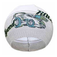 Jesienna dziecięca czapka New Baby Racing szara