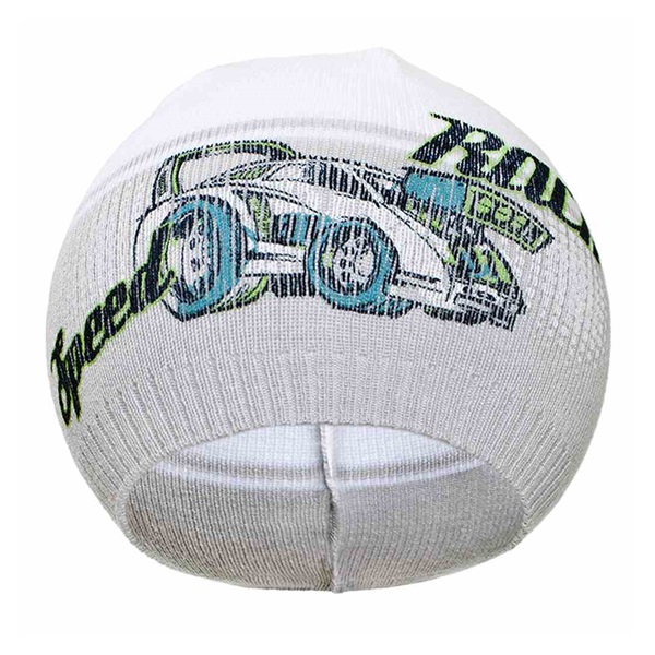 Jesienna dziecięca czapka New Baby Racing szara