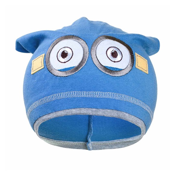 Jesienna dziecięca czapka New Baby Mimoni jasnoniebieska