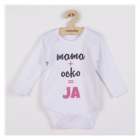 Body s potiskem New Baby mama plus ocko rovná sa JA