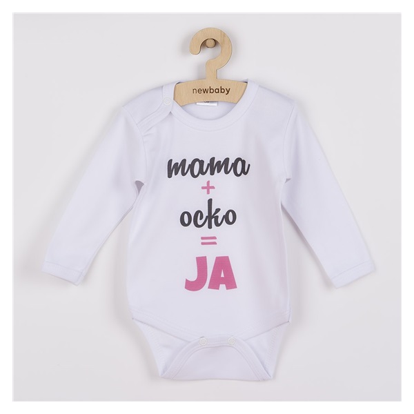 Body s potiskem New Baby mama plus ocko rovná sa JA