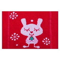 Bawełniane rajstopy New Baby czerwone z śnieżynkami i kotkiem