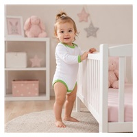 vlož Body bez rękawów New Baby Clouds różowe