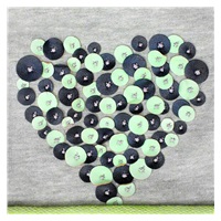 Wiosenna czapka New Baby serduszko szaro-zielona