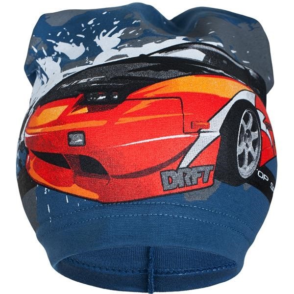 Wiosenna czapka New Baby samochód niebieska