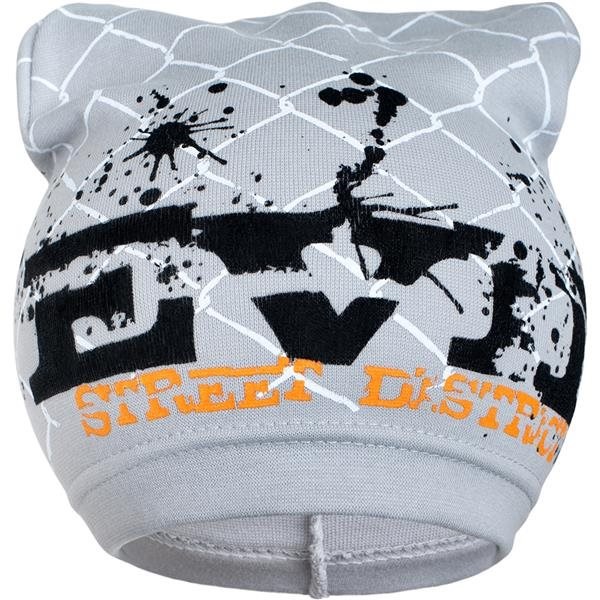 Wiosenna czapka New Baby z napisem szara