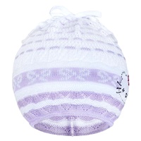 Czapka z dzianiny New Baby kotek fioletowa