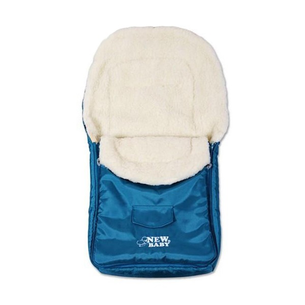 Zimowy śpiworek New Baby Classic wełna turquise