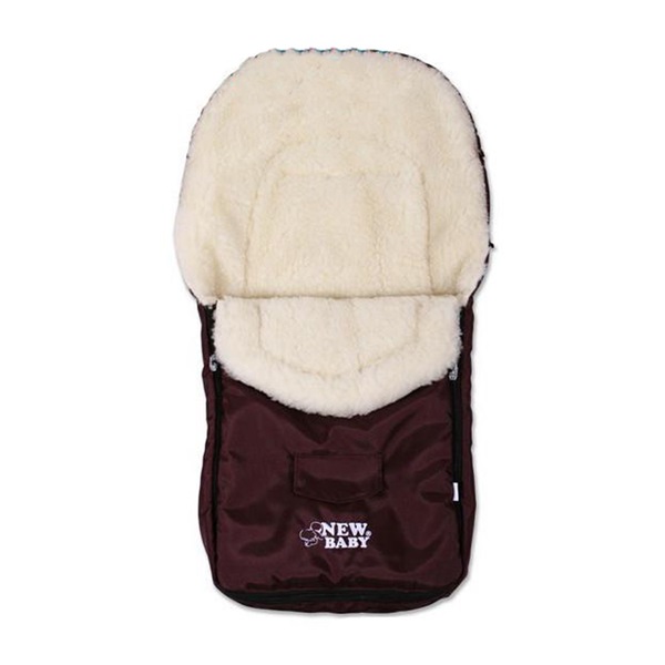 Zimowy śpiworek New Baby Classic wełna bordowy