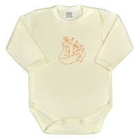 Piękne niemowlęce całorozpinane body New Baby Małe Zwierzątka beżowe