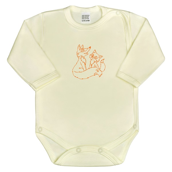 Piękne niemowlęce całorozpinane body New Baby Małe Zwierzątka beżowe