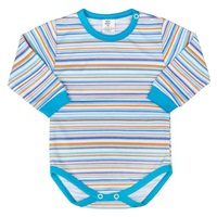 Bawełniane body z długim rękawem New Baby Puppik 2 turkusowe