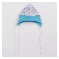 Niemowlęca czapka z sznurką New Baby Puppik 2 turkusowa