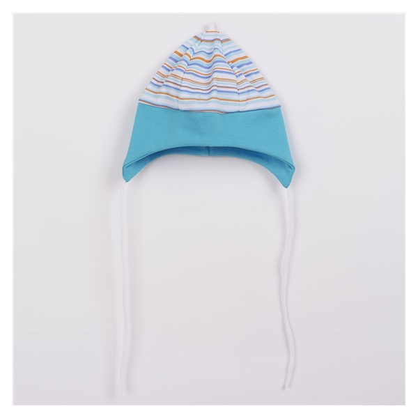 Niemowlęca czapka z sznurką New Baby Puppik 2 turkusowa