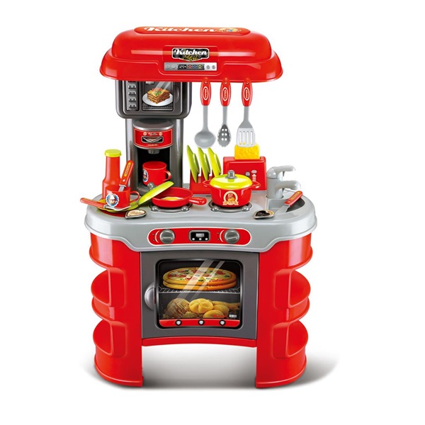 Dziecięca kuchnia Little Chef Baby Mix czerwona 32 sztuk