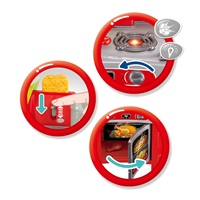 Dziecięca kuchnia Little Chef Baby Mix czerwona 32 sztuk