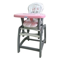 DRUGA JAKOŚĆ Krzesełko do karmienia Baby Mix 2w1 różowe
