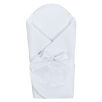 Becik z kokardą usztywnieniem New Baby Sówki biały