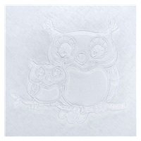 Becik z kokardą usztywnieniem New Baby Sówki biały