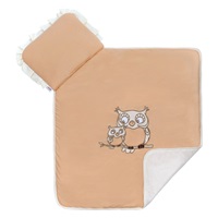 Zestaw pościeli do wózeczka New Baby Sówki brązowy