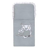 Zestaw pościeli do wózeczka New Baby Sówki szary