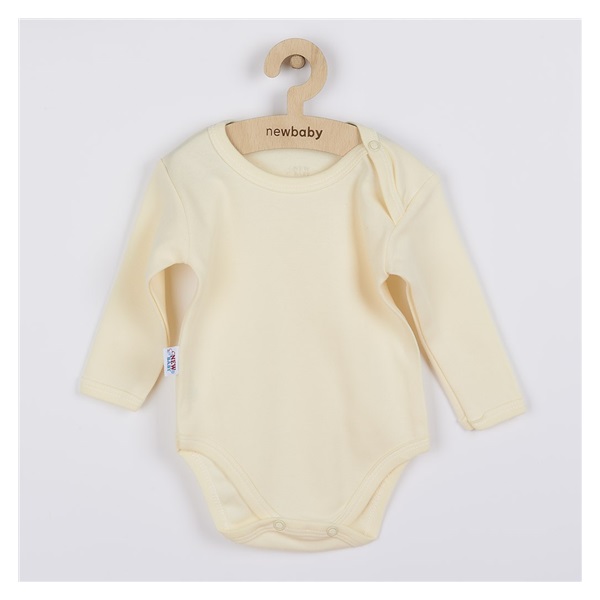 Niemowlęce body z długim rękawem New Baby Pastel beżowe