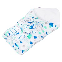 Klasyczny rożek wiązany New Baby niebieskie serduszka