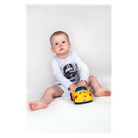 Body z nadrukiem New Baby Moto baby szare