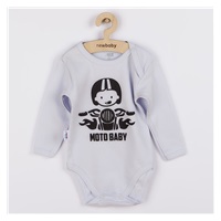 Body z nadrukiem New Baby Moto baby szare