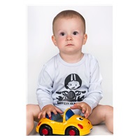 Body z nadrukiem New Baby Moto baby szare