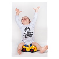 Body z nadrukiem New Baby Moto baby szare