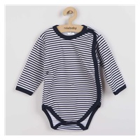 Niemowlęce&#32;całorozpinane&#32;body&#32;New&#32;Baby&#32;Classic&#32;II&#32;w&#32;granatowe&#32;paski