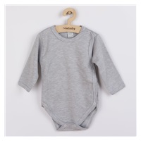 Niemowlęce całorozpinane body New Baby Classic II szare