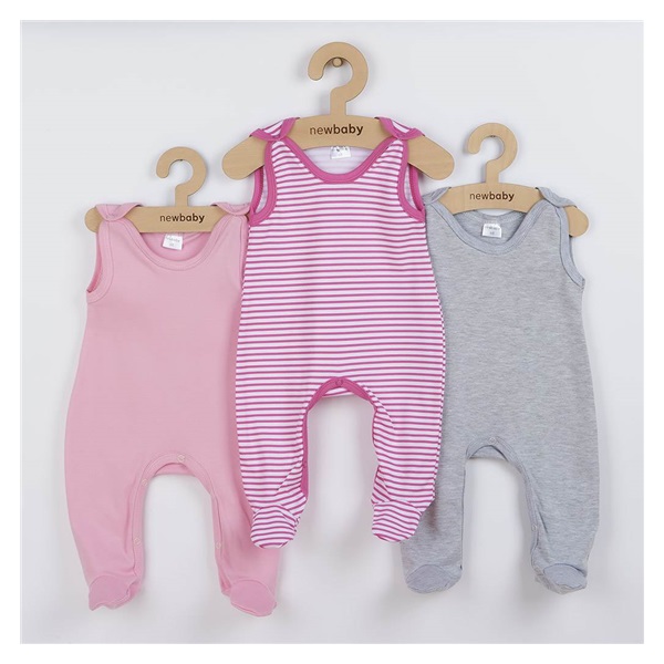 Niemowlęce śpiochy New Baby Classic II Dziewczynka 3szt