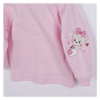 Bawełniany kaftanik New Baby myszka różowy