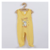 Bawełniane śpiochy New Baby chug żółte